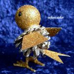Ptaszek złoty z szyszki - teofano atelier, ptaszek
