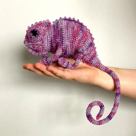 Fioletowy kameleon szydełkowy