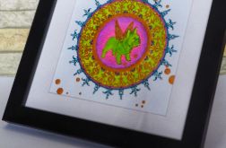 Obrazek mandala dla miłośnika psów MOPS