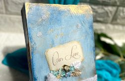 Błękitny notes album pamiętnik ręcznie robiony