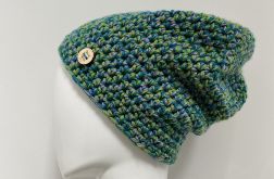 Gruba czapka beanie smerf kolorowa szydełkowa 2