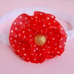 Retro opaska niemowlęca "W kropeczki" - 