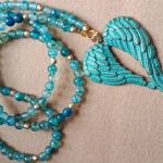 Naszyjnik z agatów z anielskimi skrzydłami - Naszyjnik z agatów z anielskimi skrzydłami