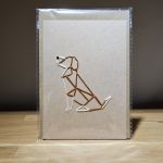 Kartka okolicznościowa haftowana pies beagle - Kartka okolicznościowa - handmade - ręcznie robiona haftowana - pies beagle