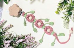 Zawieszka do smoczka lub gryzaka. Kwiatek.