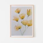 KWIATY-akwarela formatu -32/24 cm.  - 