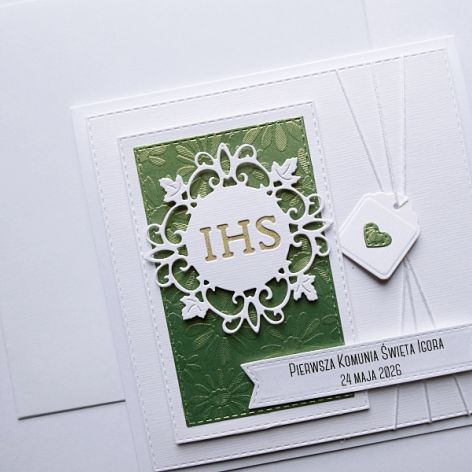 Oryginalna personalizowana kartka komunijna