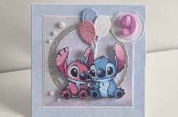 Kartka urodzinowa Stich i Angel