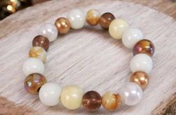 Bransoletka na gumce z brązem