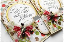 Kartka świąteczna z bałwankiem