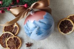 Ręcznie malowana bombka "zimowe Tatry" (6), 10 cm