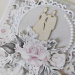 Romantyczna Kartka na Ślubna ręcznie robiona scrapbooking ślub  - 