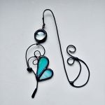 zakładka do książki motylek turkusowy , witraż - zakładka na prezent