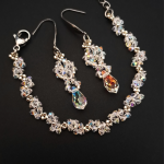 Delikatny Komplet Ślubny z Kryształków - biżuteria na ślub, zaręczyny i wieczór panieński