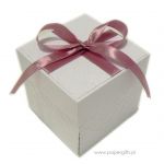 Exploding box ślubny biały z różami - Pudełko ślubne białe