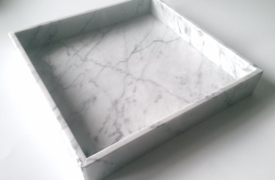 Taca z marmuru Bianco Carrara Venato 25 x 25 x 1 cm