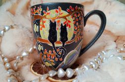 Ręcznie malowane planetarne koty kubek 300 ml