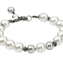Bransoletka srebro i perły Swarovski ślub