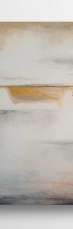 Abstrakcja w bieli,złocie i różach -80/60 cm 