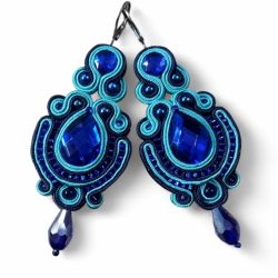 Kolczyki Sutasz Nane sutasz kobalt1