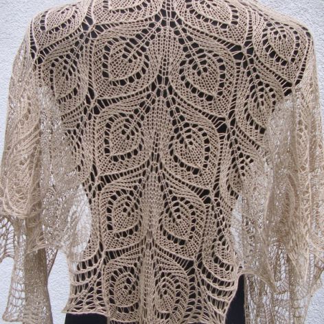 Letnia ażurowa chusta bambus