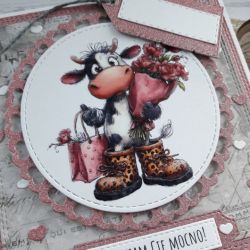 Kartka na walentynki z byczkiem, nietypowy napis