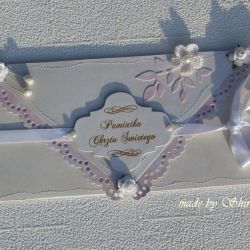 Pamiątka Chrztu św. - 'subtelne kwiaty''