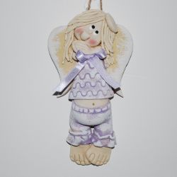 Śpiochem nie jestem - anioł z masy solnej, dekoracja, prezent