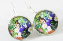 Motyl wśród kwiatów: kolczyki