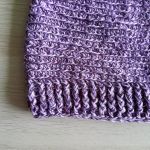 Ciepła szydełkowa czapka z wełną merino - Ściągacz