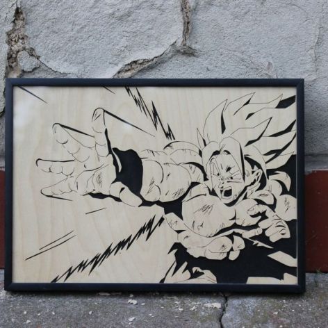 Drewniany obraz Son Goku Dragon Ball