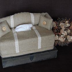 Lniana kanapa - chustecznik