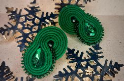 Zielone kolczyki świąteczne