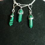 Zielony malachit, elegancka biżuteria, zestaw - 