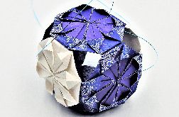 Bombka origami mini kusudama granat ornament