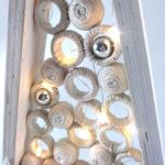 Choinka drewniana 20 LED Biała - 