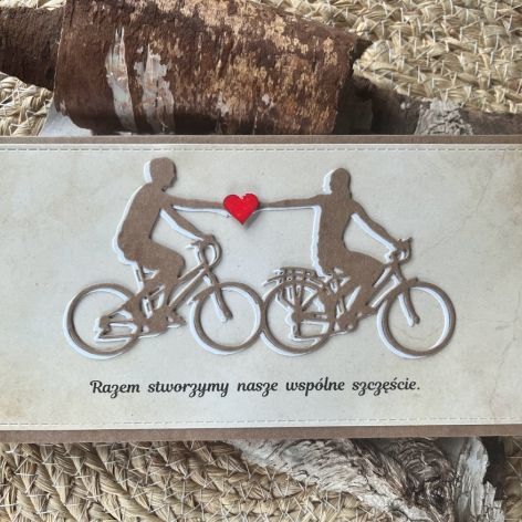 046,kartka na ślub w eco z parą młodą