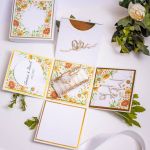 Kartka ślubna pudełko dla Pary Młodej kwiaty - Kartka ślubna, pamiątka ślubu, exploding box, kartka personalizowana
