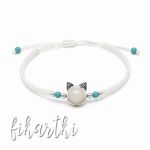 Bransoletka pleciona z kamieniem "Koci instynkt" BKI2602 - bransoletka z kamieniem