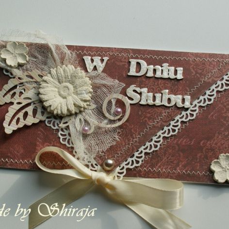 Kopertówka z okazji ślubu-  'retro kwiaty'