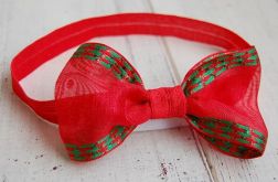 Opaska niemowlęca - Świąteczna kokarda
