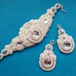 Kolczyki Ecru & Kryształy  - 