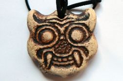 Tybetańska maska, talizman, wisior na rzemieniu