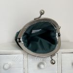 Portmonetka welurowa “Tulipan”, saszetka haftowana - Podszewka