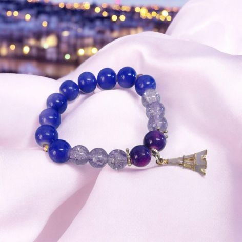 Bransoletka na gumce, fiolet