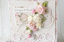 Kartka ślubna w różach v.7