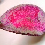 Szaro różowy agat pajęczy,naturalny wisior - 