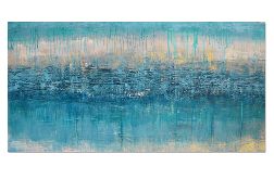 Blue lagoon /4/, abstrakcja obraz ręcznie malowany
