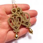 złoty ażur - kolczyki - 