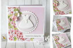 Pamiątka Chrztu Świętego z sukienką v.7